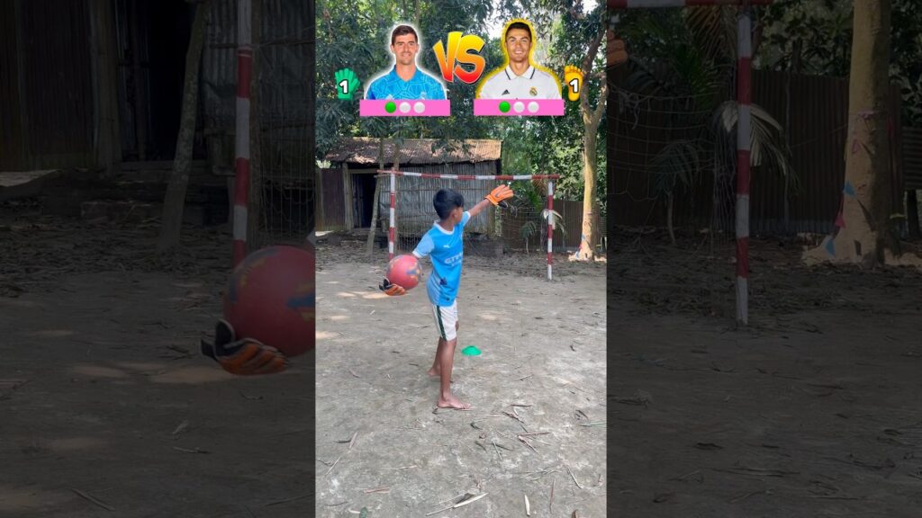 Courtois 🆚 Ronaldo ⁉️⚽️🔥#shorts #football #trending #ronaldo #goalkeeper