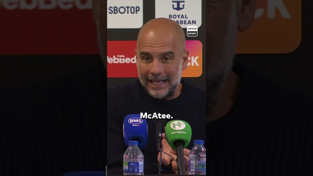 It was put to Pep Guardiola that he was unhappy with Jack Grealish and then this happened 😳