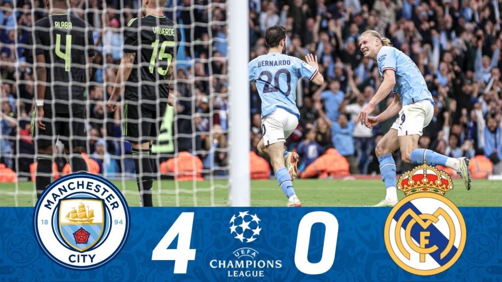 Manchester City 4-0 Real Madrid (TREBLE RUN) Highlights & Goals | UCL 2023
