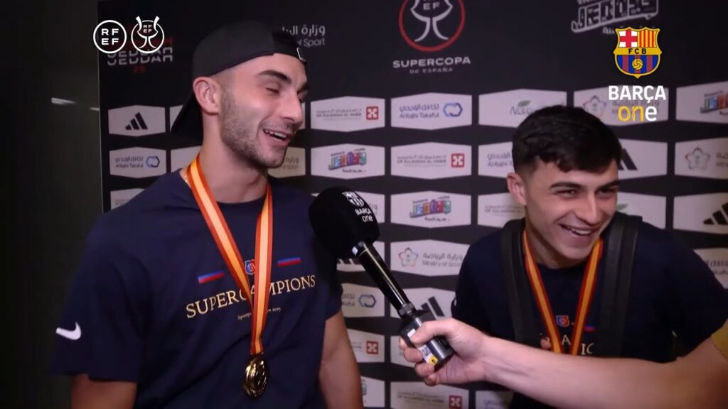 PEDRI Y FERRAN TORRES en Barça One tras la PALIZA del FC BARCELONA 5-2 contra el REAL MADRID