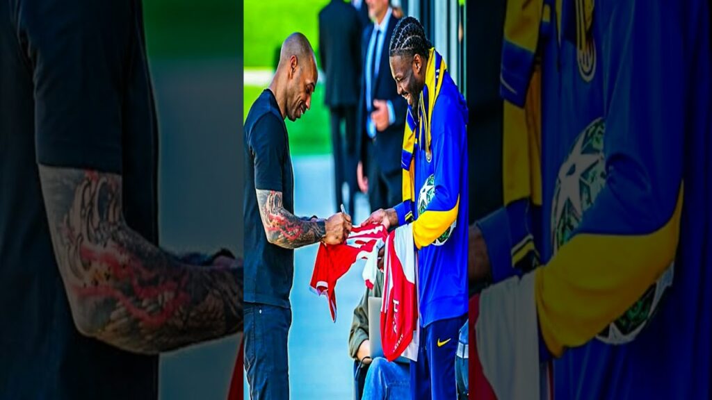 Marcus Thuram Meets Thierry Henry Before UCL Final | Special Arsenal Shirt Signed! | #arsenalnews