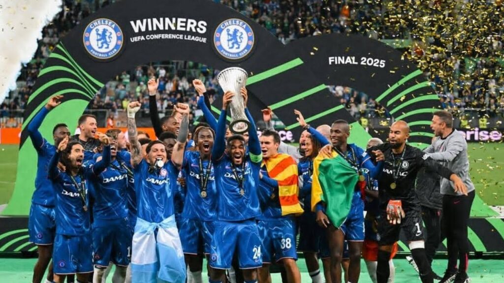 Chelsea's Historic Conference League Trophy Lift! Fans Go Wild in 2025 Celebration