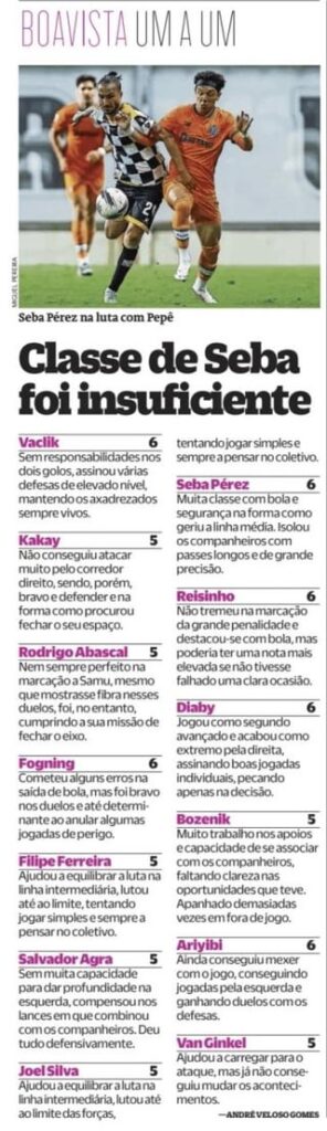Boavista na imprensa desportiva - 12/05/2025