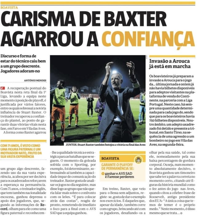 Boavista na imprensa desportiva - 7/05/2025