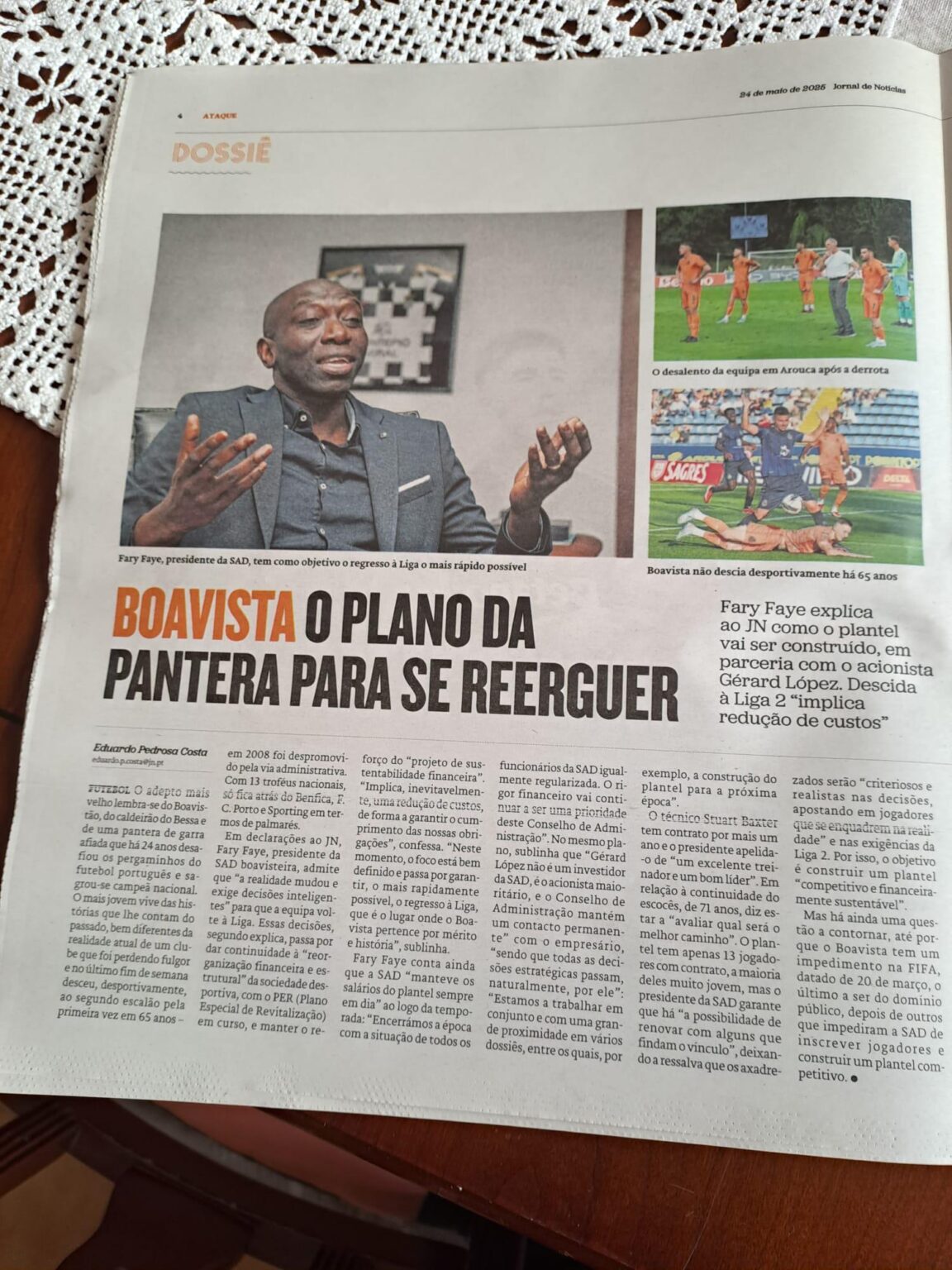 Notícia na edição de hoje do JN.