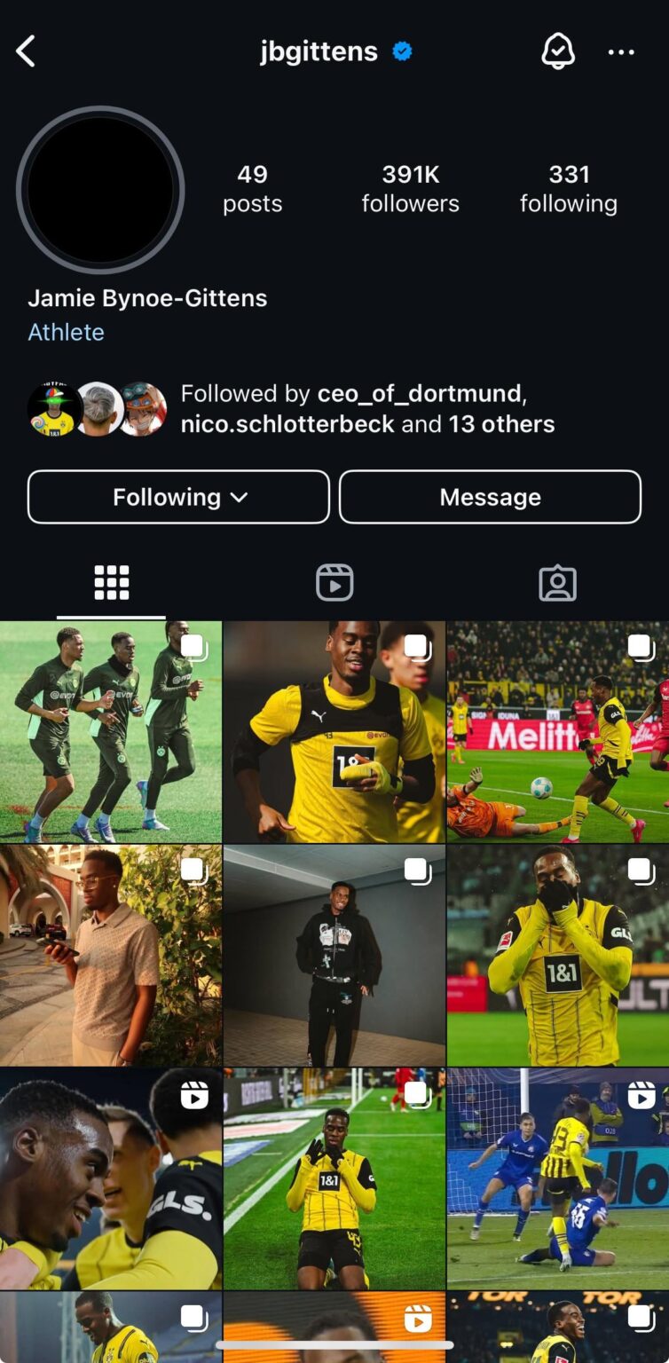 Gittens Updated Instagram