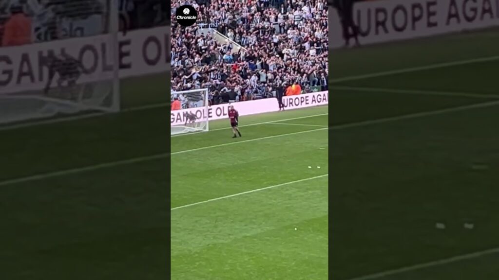 Bruno Guimaraes DIVES into the #nufc crowd 😂🤣 #nufcfans