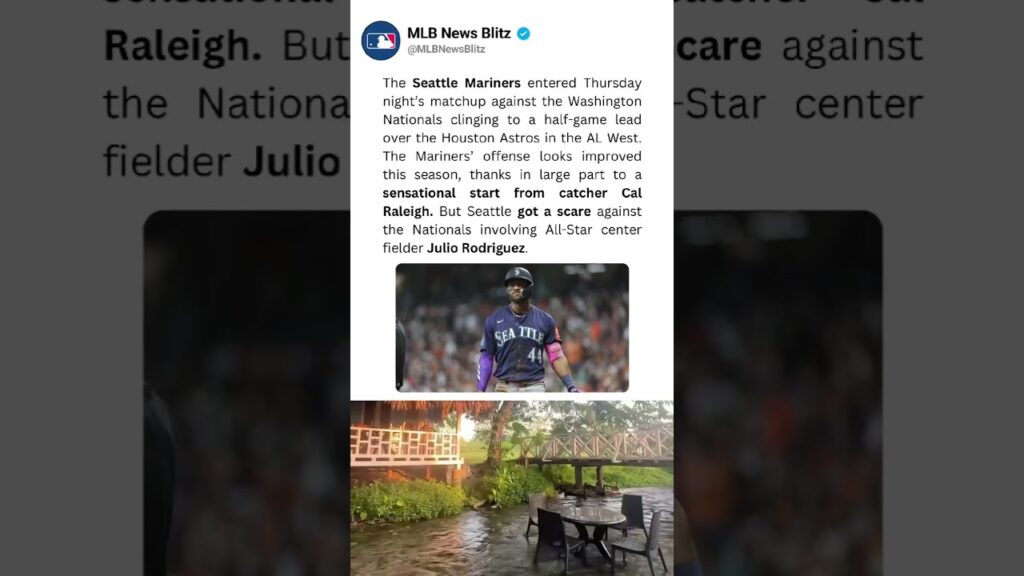 Julio Rodriguez Injury Scare Shocks Mariners Fans | AL West Race Tightens | #shorts