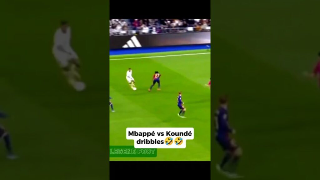 Mbappe dribble Jules Koundé🤣🤣🤣 #football #shorts #shortvideo #mbappe #UEFA