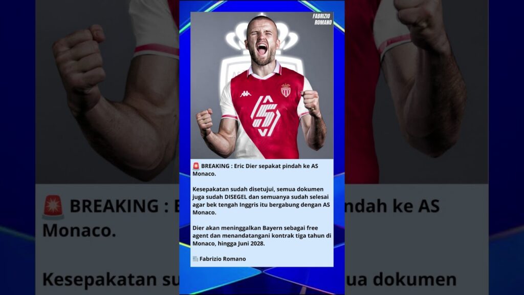 ERIC DIER RESMI PINDAH KE AS MONACO Arena Talks ID ERIC DIER RESMI PINDAH KE AS MONACO Arena Talks ID