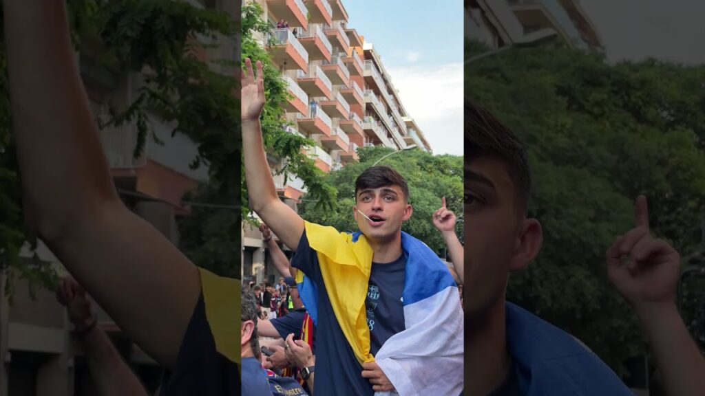 Pedri leading the Eric chant! 🥳  #fcbarcelona #shorts #pedri
