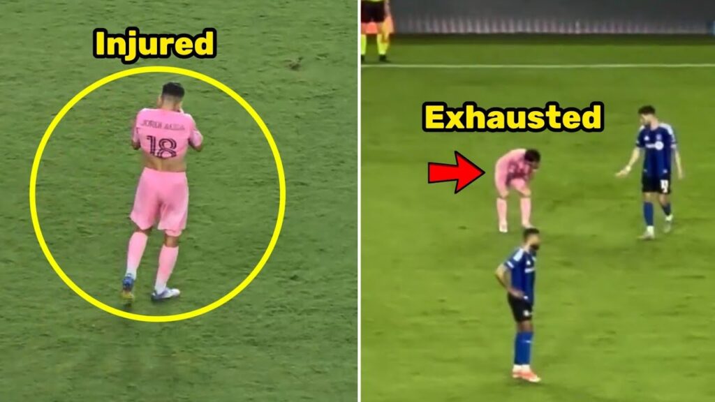 Messi shows signs of exhaustion while Jordi Alba left the match with injury vs Montreal