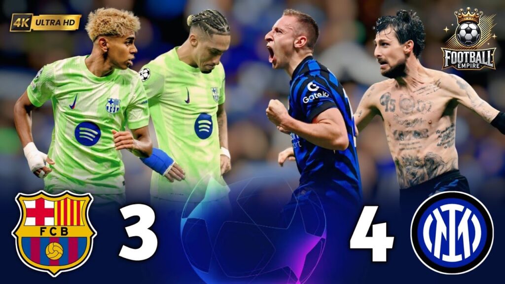 Dramatic match - Barcelona (4-3) Inter Milan 🔥 ● Champions League[2025]🥶 "English commentary" ¦ 4k ⚡