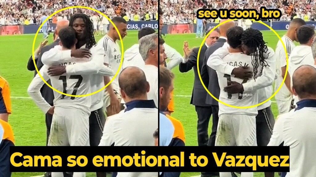 Camavinga's embrace of Lucas Vázquez represents all of Real Madrid