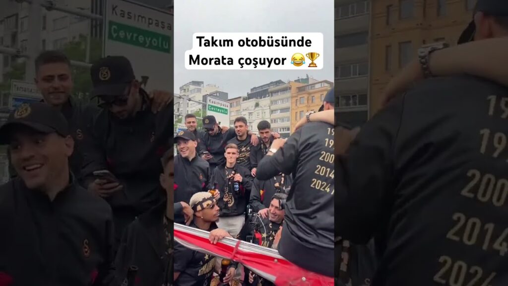 Galatasaray şampiyonluk kutlamasında Morata çoşuyor 😂😂🏆