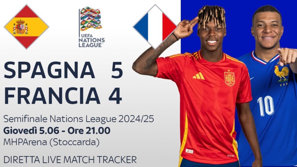 SPAGNA - FRANCIA | DIRETTA #LIVE NATIONS LEAGUE 2024/25 - TELECRONACA, STATISTICHE E CAMPO 3D