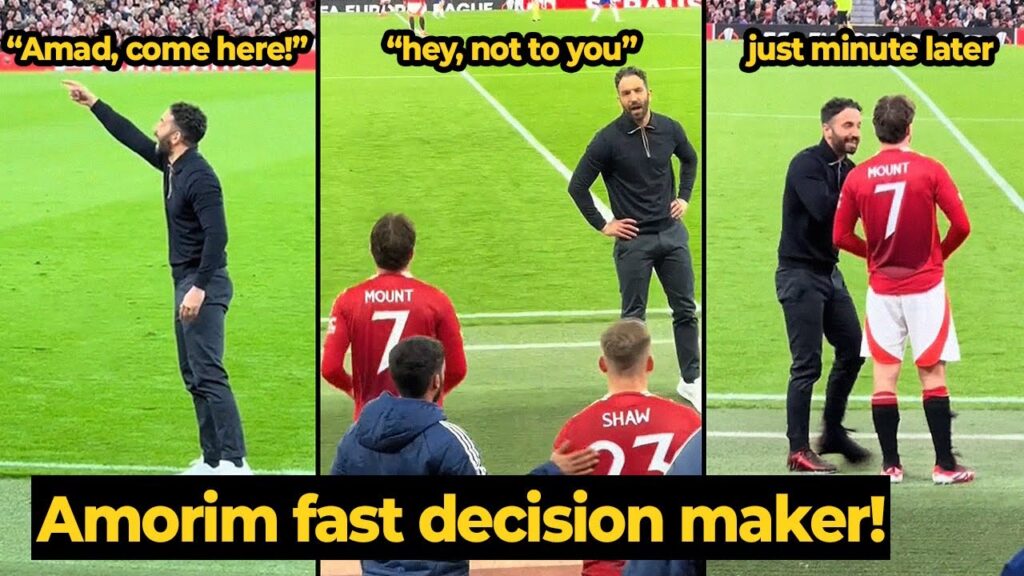 Initially, Mason Mount was not supposed to come on but Ruben Amorim changed his mind shortly after..