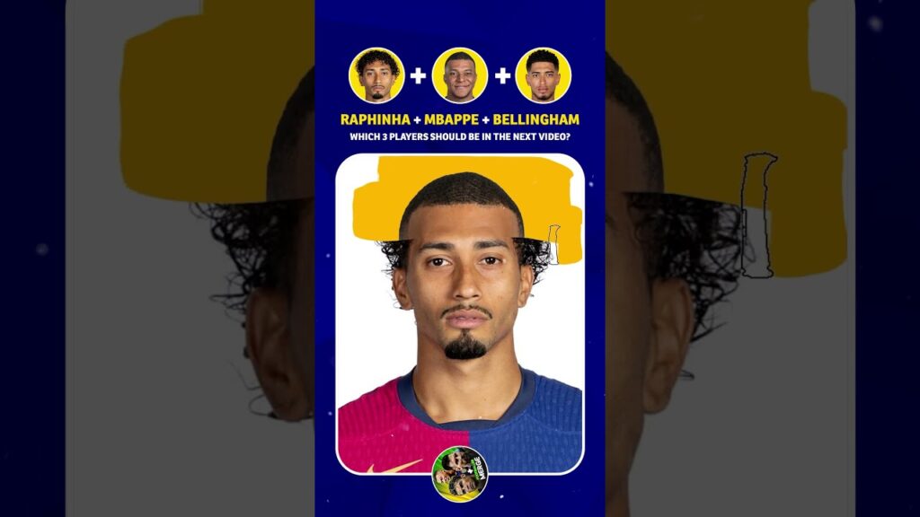 ⚽ Raphinha + Kylian Mbappe + Jude Bellingham #footballshorts #shortsfeed #viralvideo