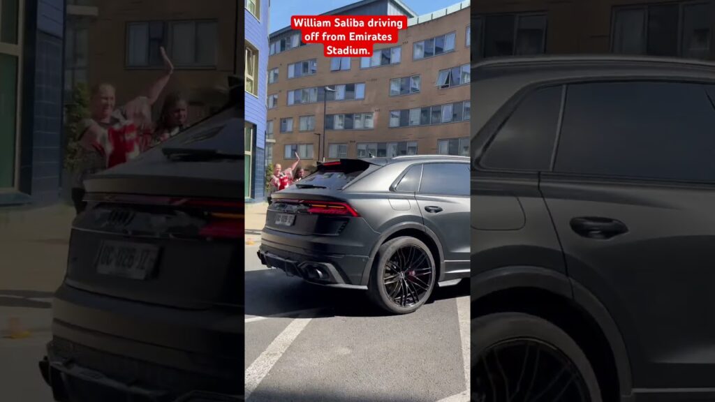 William Saliba driving off from Emirates Stadium. #foryou #football #london #footballhero #Arsenal