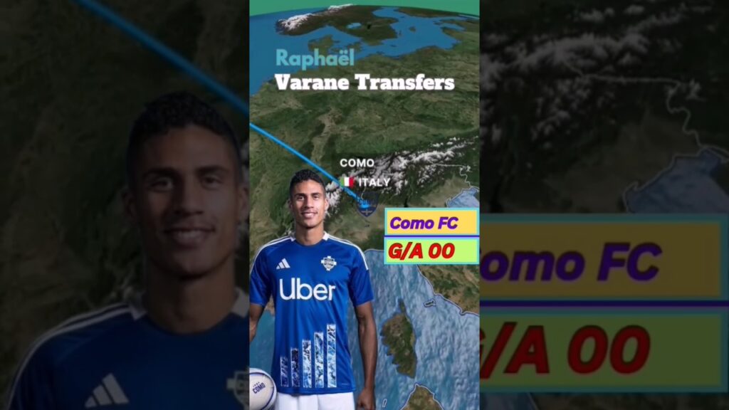 Raphaël Varane Transfers #realmadrid #francefootball #laliga #comofc #seriea #championsleague