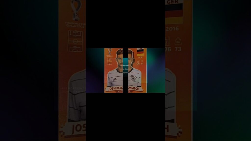JOSHUA KIMMICH WM 2022 Team Deutschland Panini Sticker Internationale Version #football #funny