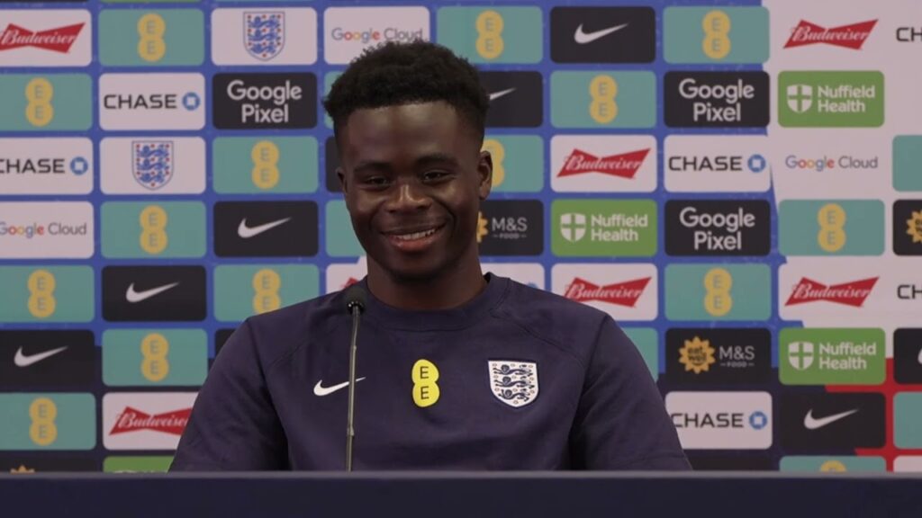 ENGLAND PRESS CONFERENCE: Bukayo Saka: England v Senegal