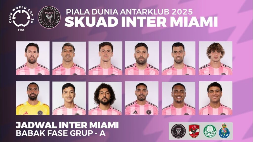 Daftar Skuad Inter Miami 2025 | Daftar Pemain Inter Miami Piala Dunia Antarklub 2025