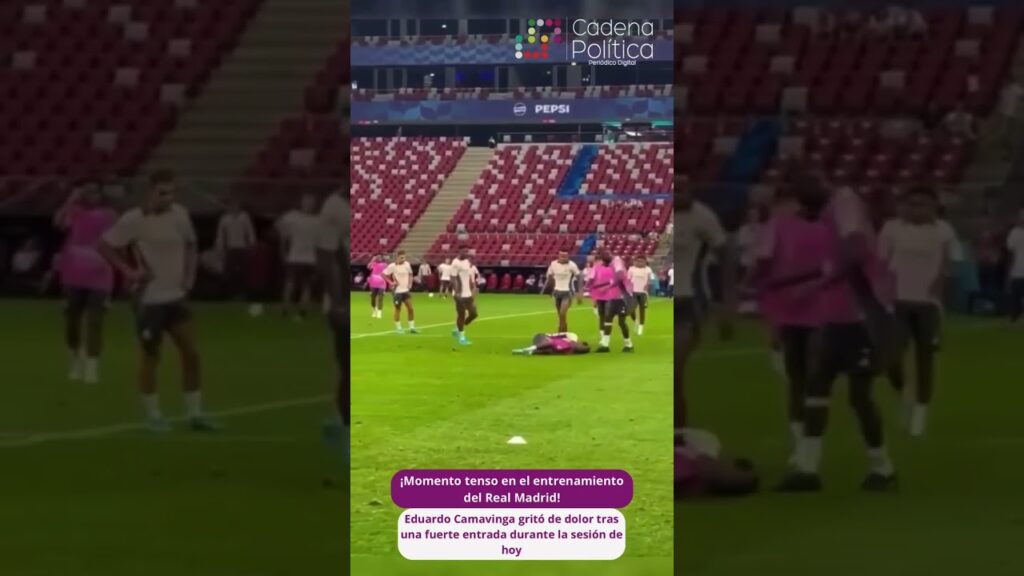 ⚽ Eduardo Camavinga gritó de dolor tras una fuerte entrada durante entrenamiento del Real Madrid