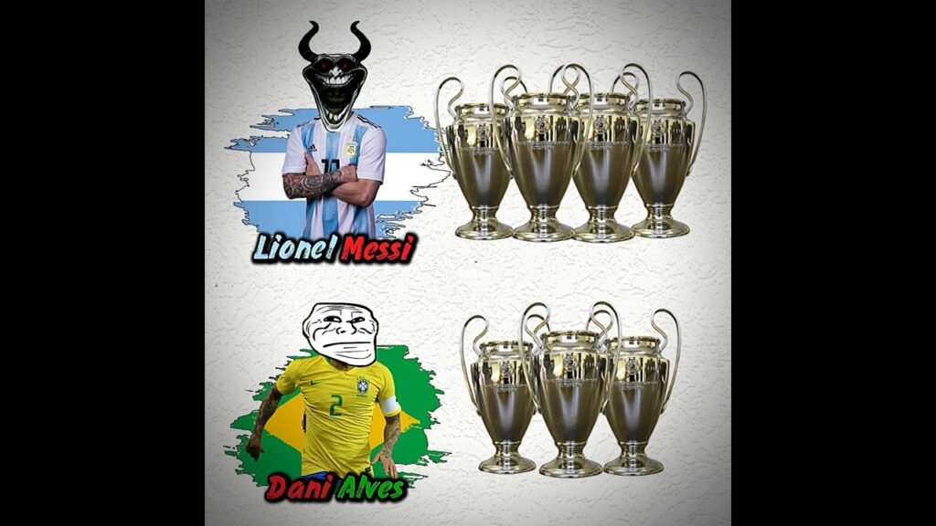 MESSI VS DANI ALVES  #football #trophy #shorts