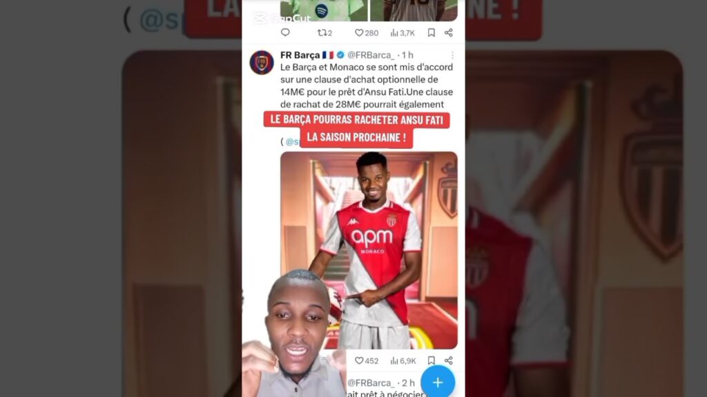 LE BARÇA POURRAS RACHETER ANSU FATI LA SAISON PROCHAINE !