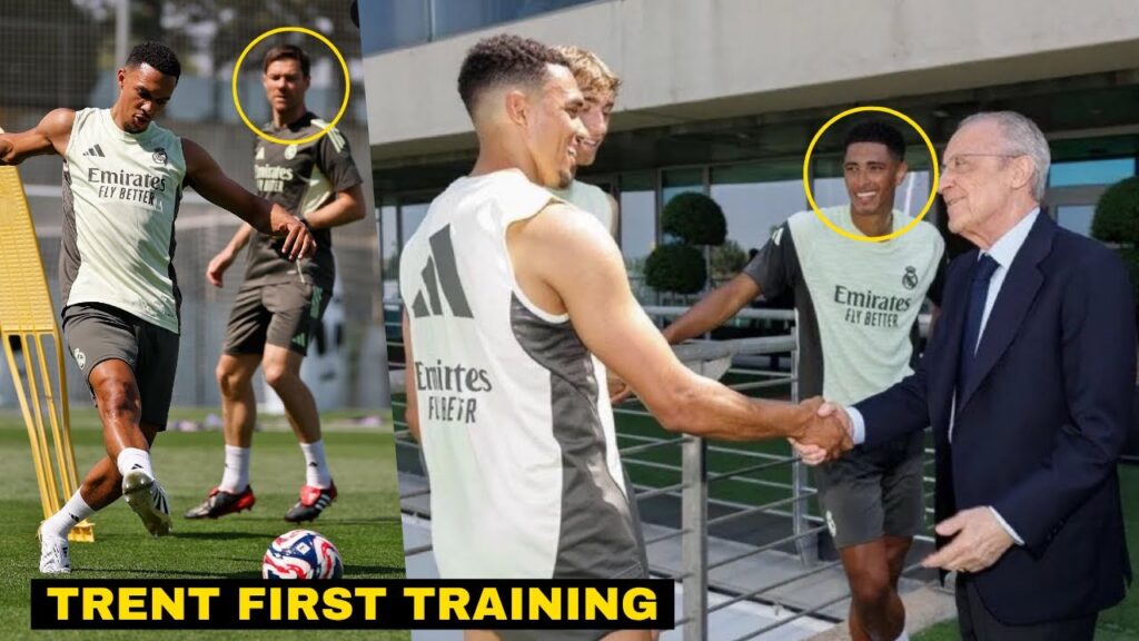 Bellingham Reaction To Trent Alexander Arnold First Training At Real Madrid