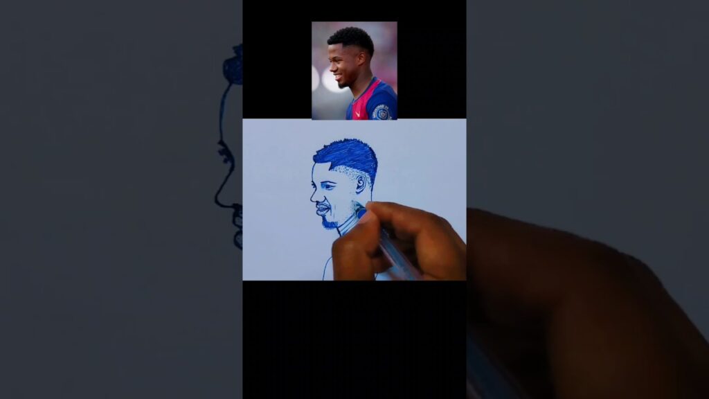 How to draw ansu fati | #shorts #drawing #ansufati #sketch #subscribemychannel