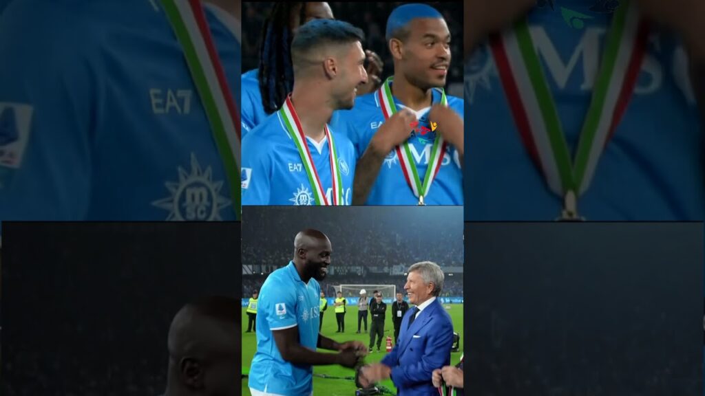Romelu Lukaku Scott McTominay Antonio Conte With Napoli Celebrates Serie A Title 2025