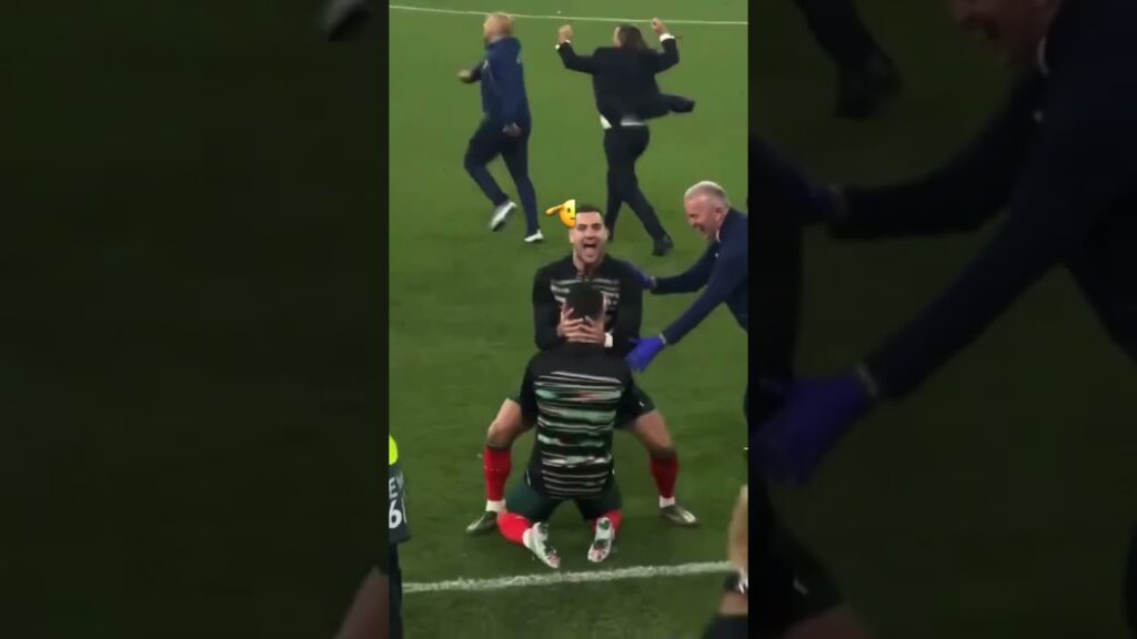 Dalot And Ronaldo at full time❤️#manchesterunited #Dalot #Ronaldo #portugal #nationsleague #fyp