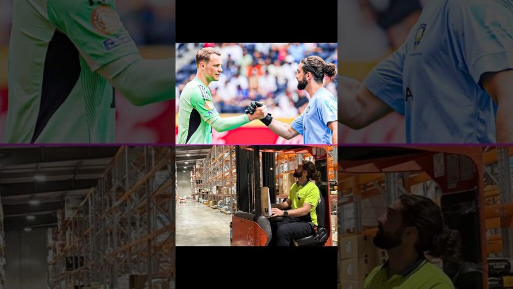 Warehouse Worker vs. Manuel Neuer: Dream Come True! 🥅 #shorts #fyp #football