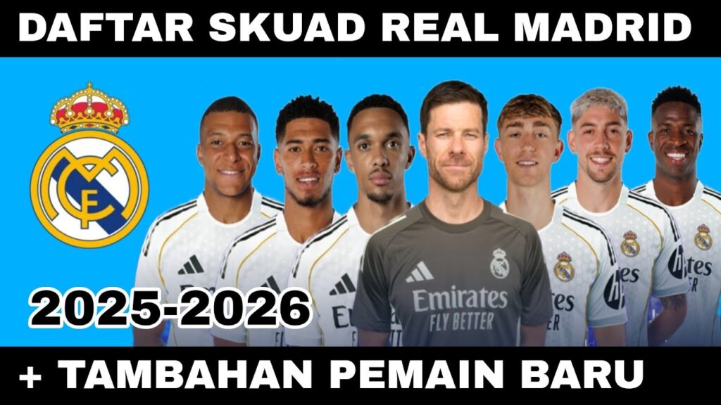 Daftar Skuad Real Madrid 2025-2026 | Transfer Pemain Real Madrid 2025 | Pemain Baru Real Madrid 2025