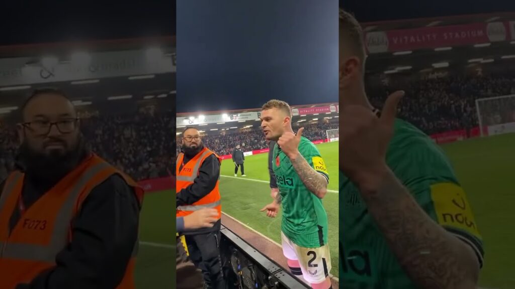 Kieran Trippier and a NUFC fan fall into an altercation. #nufc #newcastleunited #afcbournemouth