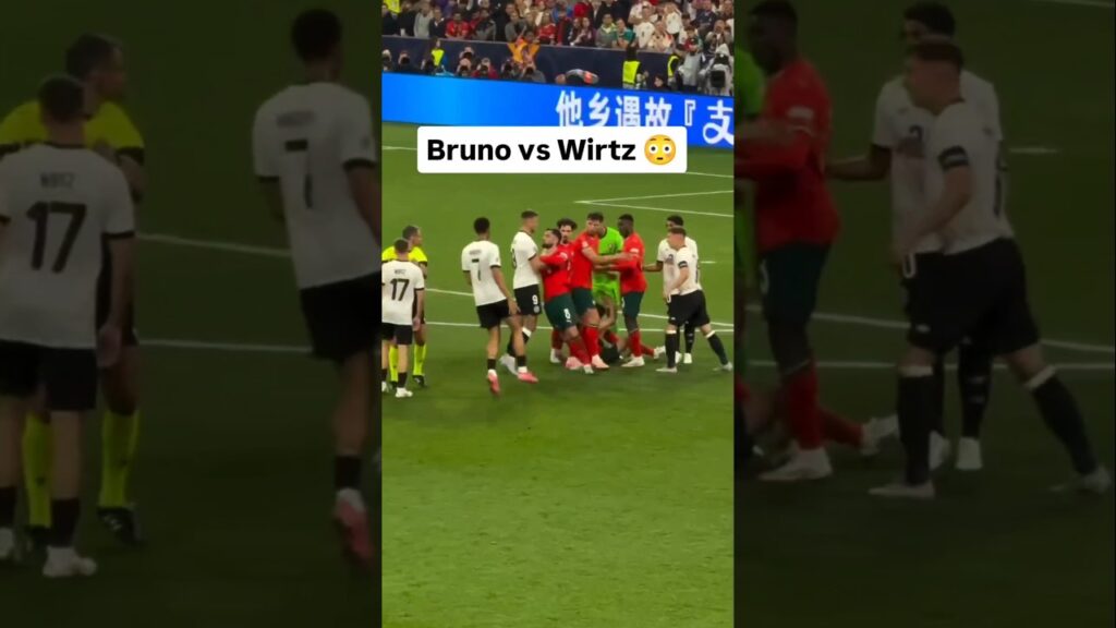 Bruno Fernandes vs Florian Wirtz Fight 😳 | Portugal vs Germany Players