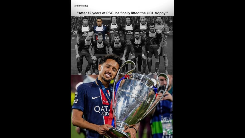 #shorts 12 Years at PSG — The Moment He Lifted the Trophy!”#marquinhos #psg #parissaintgermain