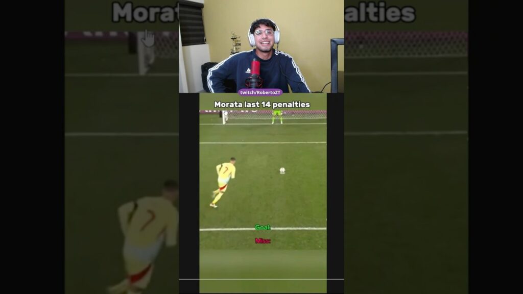 Morata y los PENALES...❌ #futbol #morata #alvaromorata #españa #penalty #fail #humor #skills