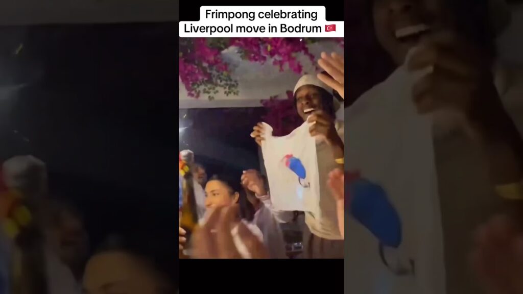 Jeremie Frimpong celebrating Liverpool move in Bodrum Turkey! #LFC #Fy #Fyp #explore #shorts #ynwa