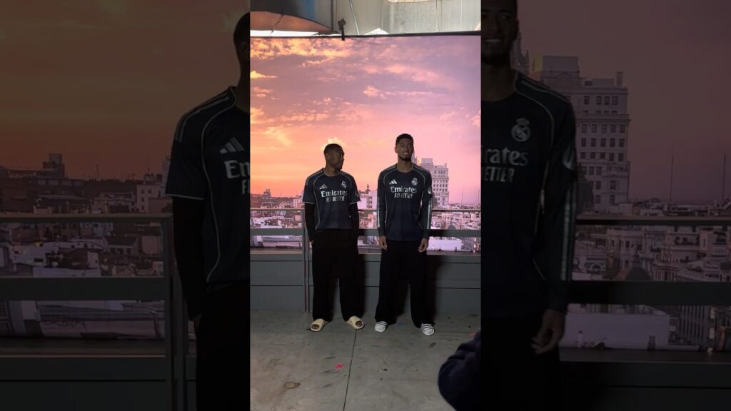 Behind the scenes with Jude Bellingham & David Alaba ✨📸 #adidas #football #realmadrid #bellingham