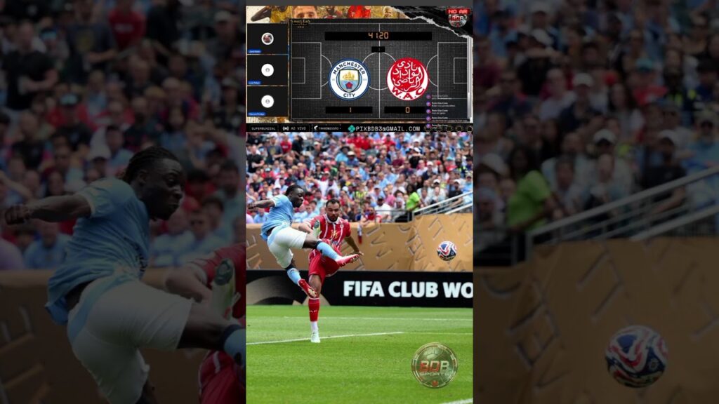 Escanteio do Phil Foden, e gol de Jérémy Doku. Manchester City 2x0 Wydad Casablanca