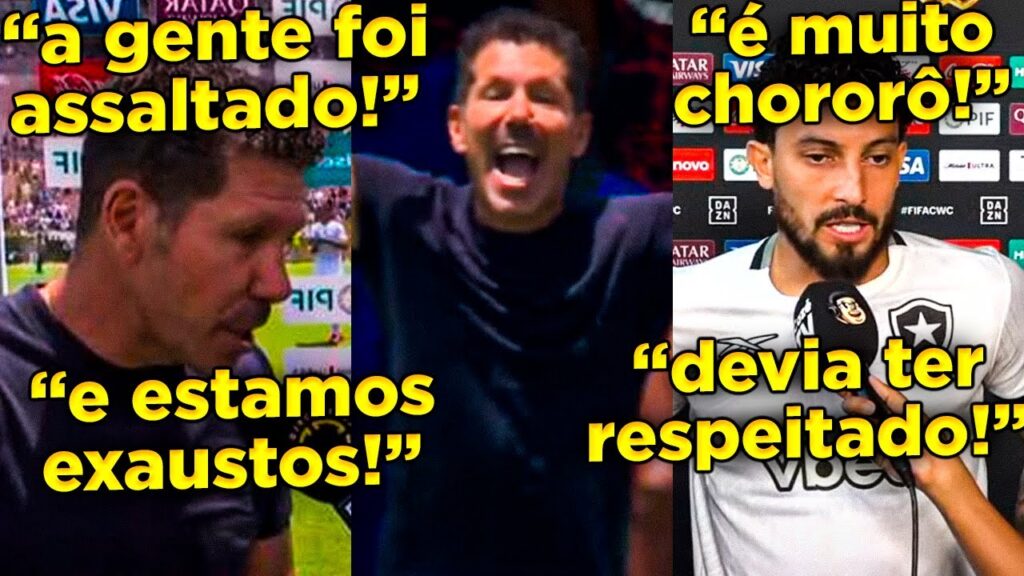 🚨POLÊMICA! SIMEONE 'SURTA' COM ELIMINAÇÃO PRO BOTAFOGO, ALEX TELLES JOGA TUDO NO VENTILADOR e MAIS!