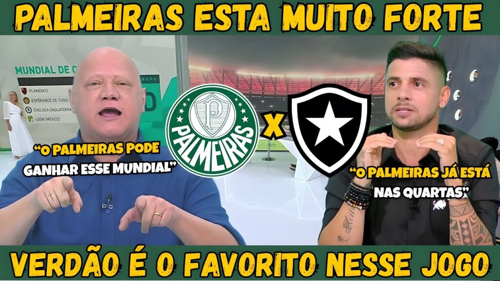RIVAIS EM CHOQUE VERDÃO PEGA O BOTAFOGO NO MUNDIAL E OS ANTIS VÃO TER QUE ASSISTIR PELA TV