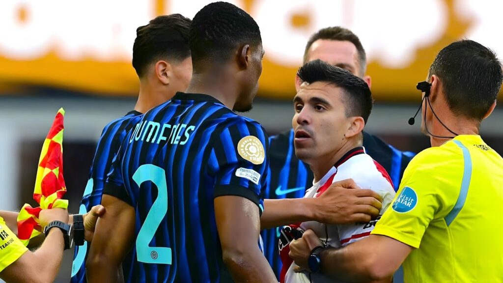 Denzel Dumfries vs Marcos Acuña Fight After Match Inter Milan vs river plate at the Club World Cup 🥵