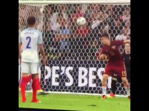 ERIC DIER GOAL VS RUSSIA FOR ENGLAND 1-0 FREE KICK EURO 2016 11/06/16