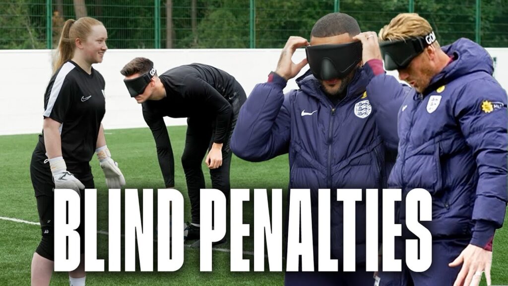 Pickford and Walker try Blind penalties | England | EE Disability FA Cup