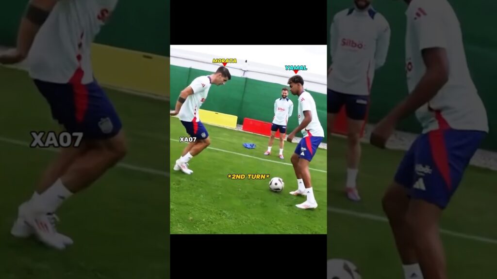 Lamine Yamal  Got Cooked By Morata In Training🥶☠️  #shorts #ronaldo #messi #shortsvideo
