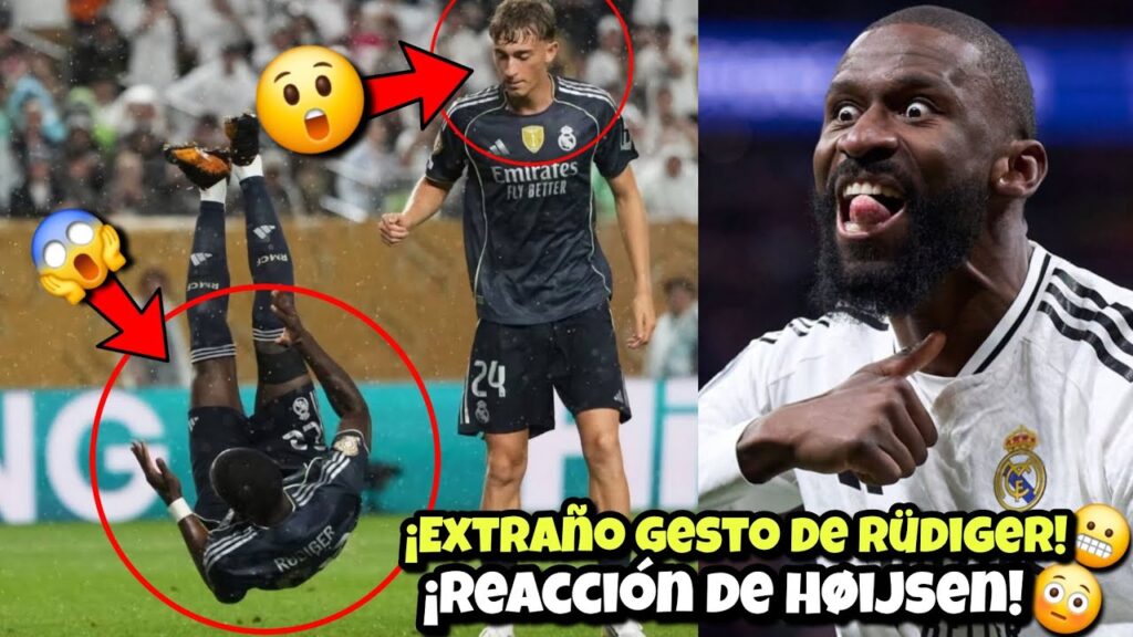 🚨¿¿Rüdiger se levantó así??🤯👀 | ¡Movimiento extraño en el partido Real Madrid vs Salzburgo! 😱😬